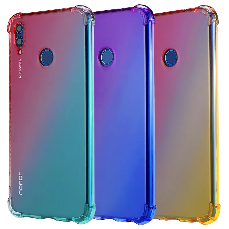 Амортизационная цветная постепенная замена ТПУ чехол для телефона huawei Honor 8X