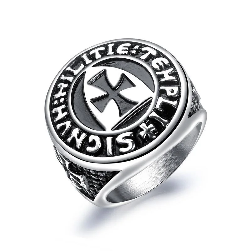 Винтажное серебряное кольцо из нержавеющей стали с перекрещивающимися