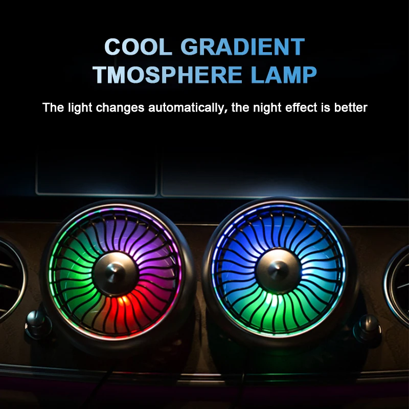 Универсальный вентилятор для вентиляционного отверстия и дешборда автомобиля