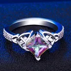 Классическое красочное кольцо MFY для женщин, трехмерное геометрическое кольцо, Ювелирное Украшение на годовщину вечерние вечеринку, свадьбу, новинка, скидки в магазине