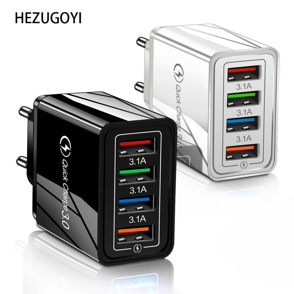 

Quick Charge 3.0 USB Charger For iPhone Wall Fast Charger For Samsung S10 Plug Xiaomi Mi Huawei Mobile Phone Chargers Adapter