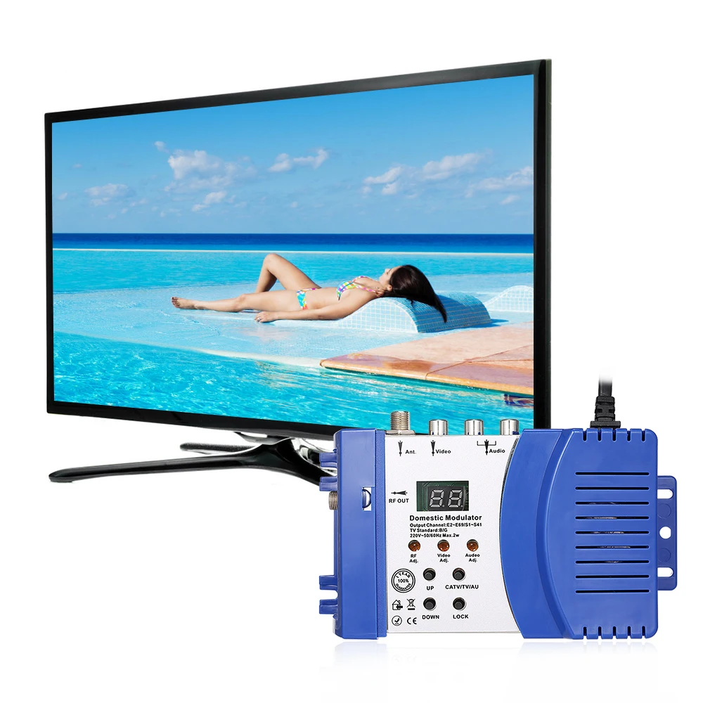 RF-модулятор M66 аудиоустройство ТВ-конвертер аудио-видео усилитель сигнала |