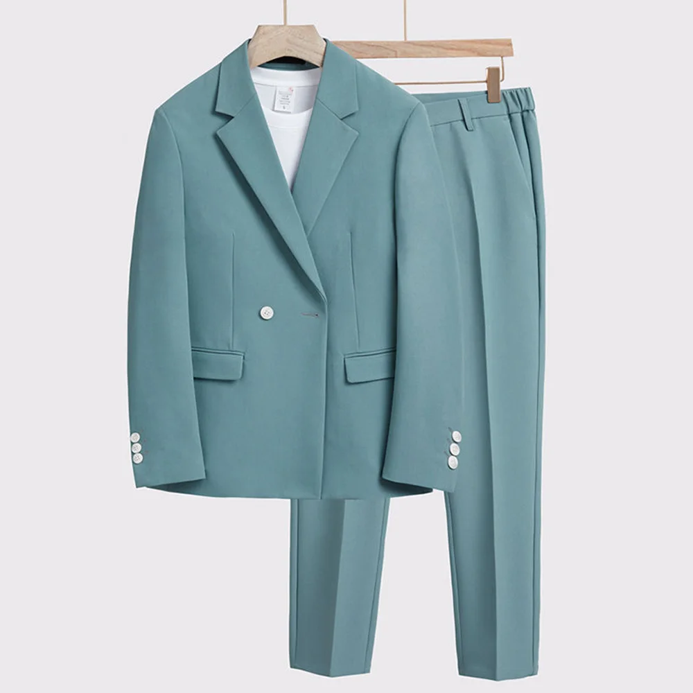 

Men Suits Single Breasted Button Groom Wedding Tuxedos Costume Homme 2 Pieces Set Men Pants Blazer Suit