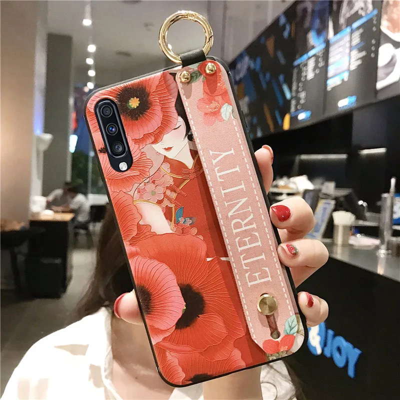 SK3-29WDQPLadyMoShou SoCouple чехол-браслет для samsung Galaxy S9 S8 S10 плюс A10 A20 A30 A40 A50 A60 A70 A7 Note 8, 9, 10, плюс автомобильный держатель телефона чехол - Цвет: SK3-29WDQPLadyMoShou