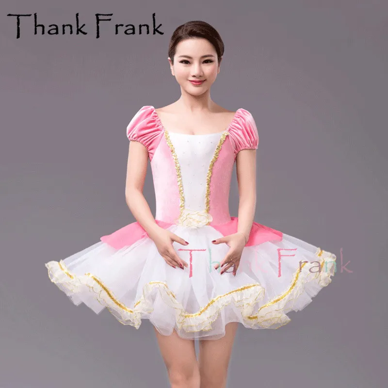 Розовая феи профессиональное балетное платье пачка детский танцевальный костюм