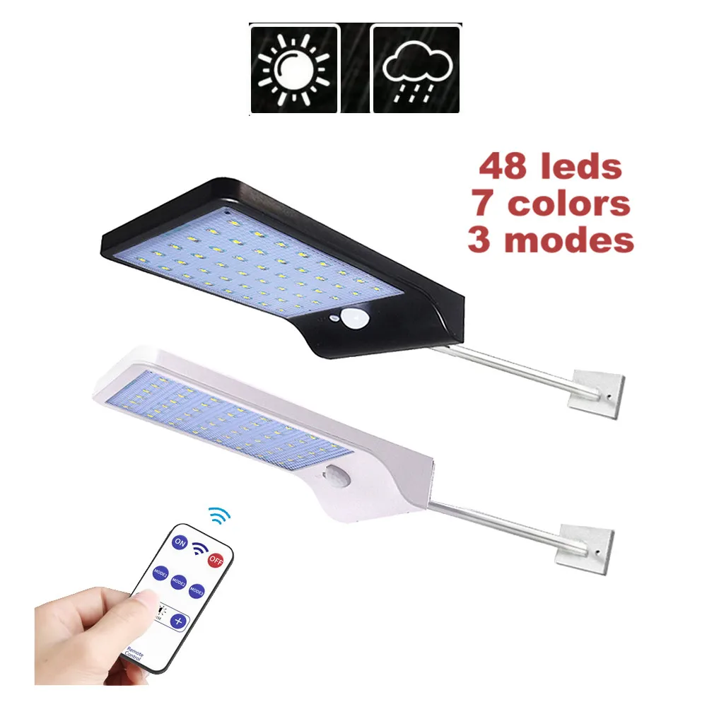 Светодиодный светильник на солнечной батарее с датчиком движения 48 светодиодный