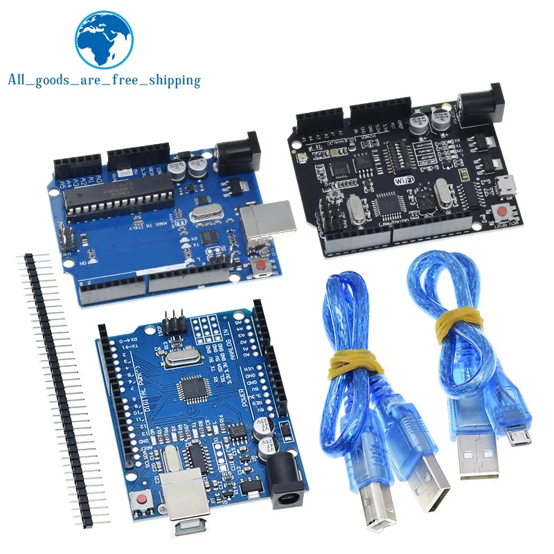 Официальная коробка UNO R3 ATMEGA16U2 / + чип CH340G Wi-Fi ATMEGA328P для Arduino макетная плата WeMos ESP8266 1