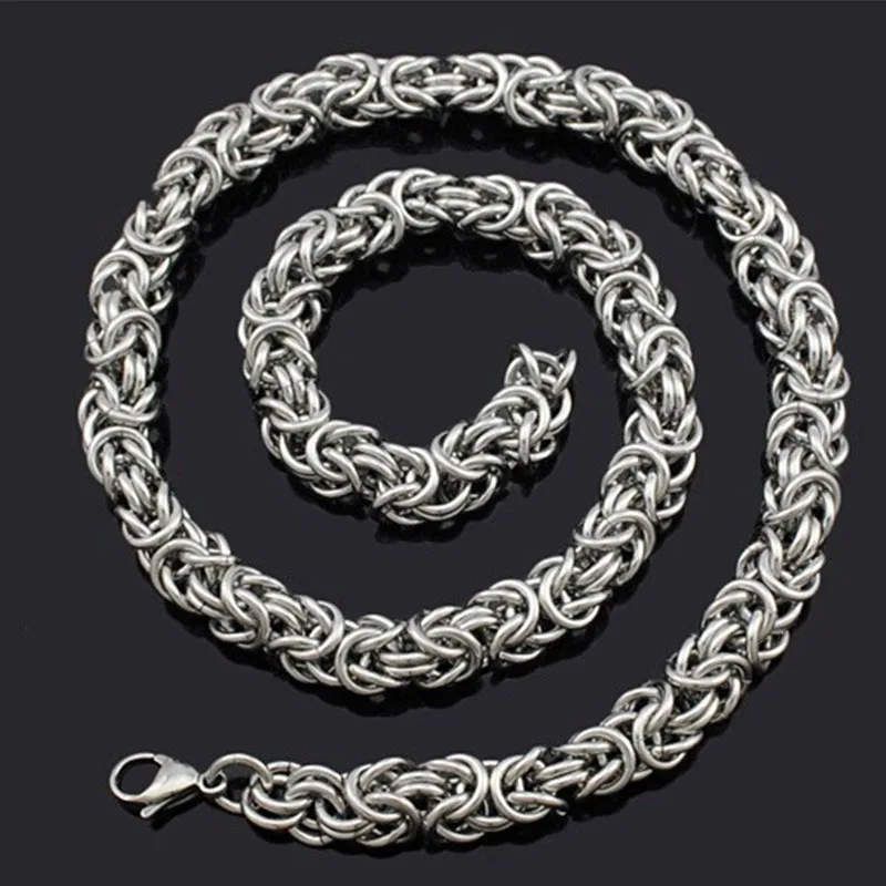 Ожерелье мужское из нержавеющей стали большая длинная цепь подарочные аксессуары для мужчин цепочка на шею