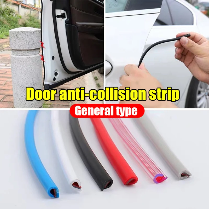 Car Door Anti Collision Strip U Type Universal Car Door Protection Edge Guards Trim Styling Moulding Strip Rubber Scratch Bumber