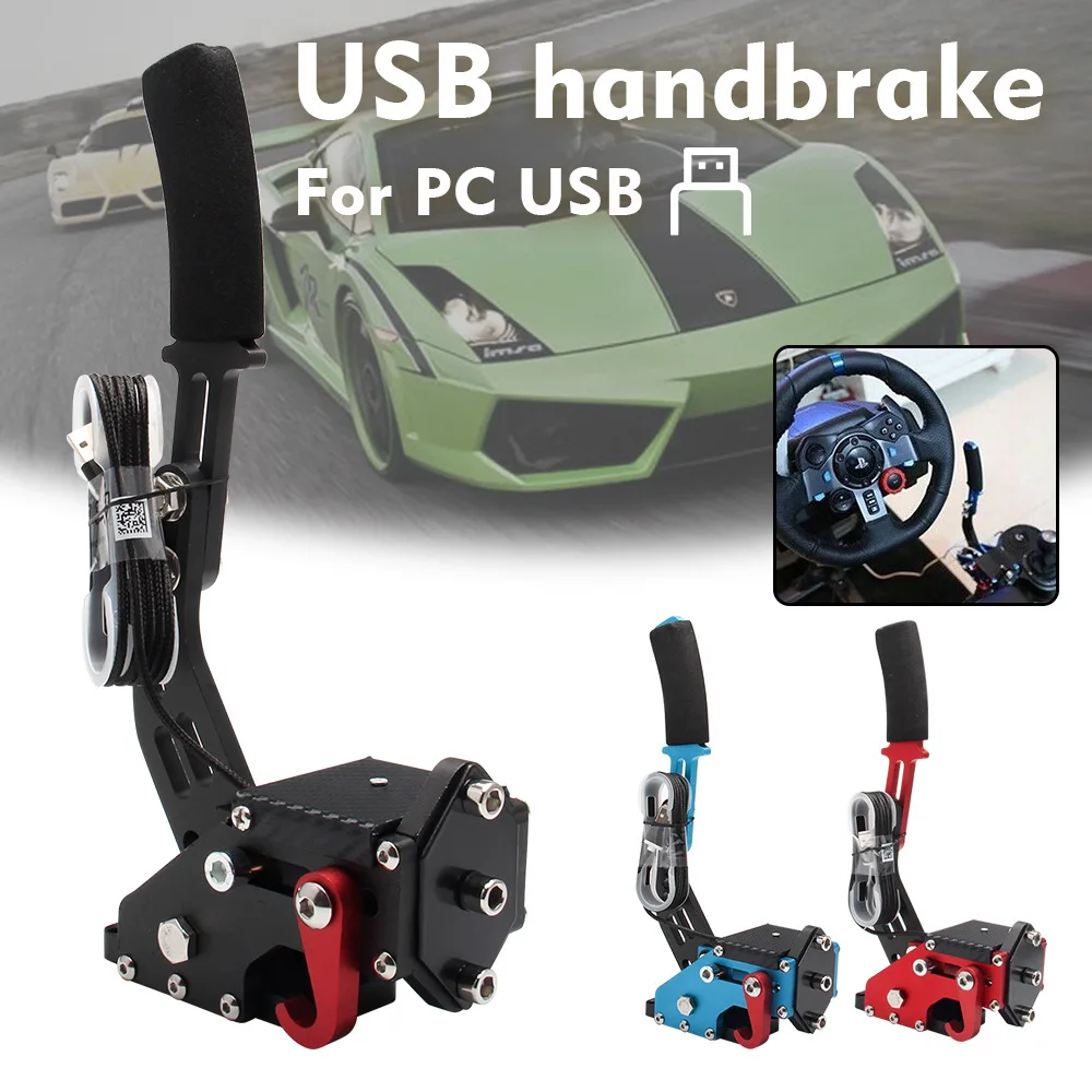 

G27/G29/G920 T300 T500 Logitech Brake System PC Handbrake SIM USB Hand Brake+Clamp For Racing Games Fanatec Osw Dirt Rally Red
