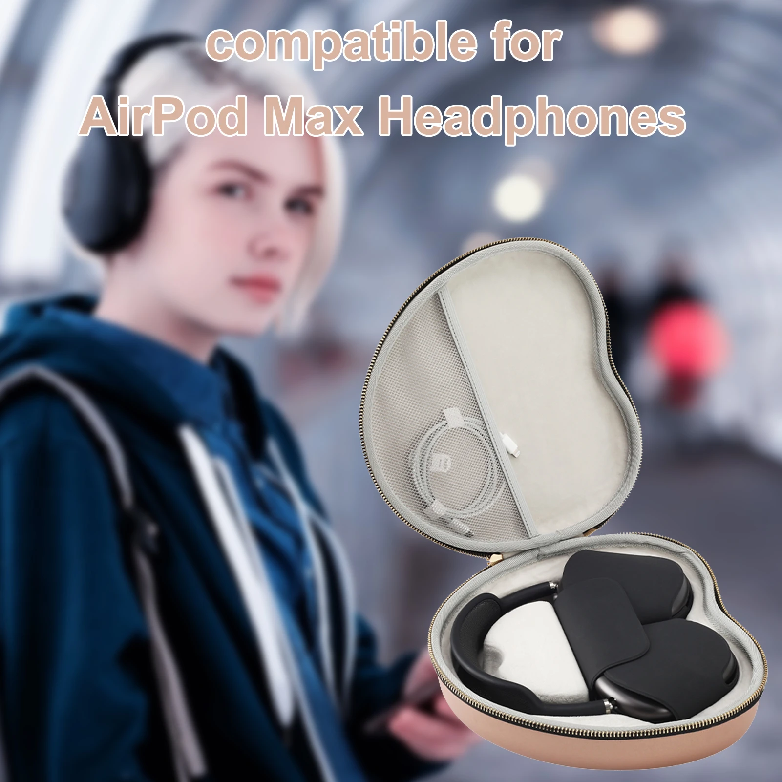 

Protect Case For Airpods Max Bag Shockproof Heart-shaped Case Full Protection New Headphones Box For Apple Airpods Max Cover