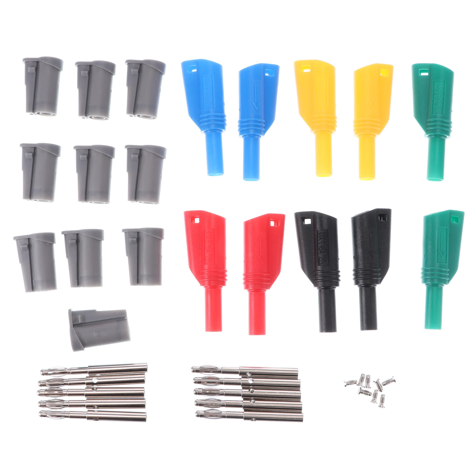 

10Pcs Banana Plug 4MM 32A 30V Soldering Stackable Multimeter Test Lead End Connector for Circuit Electronic Test Equipment