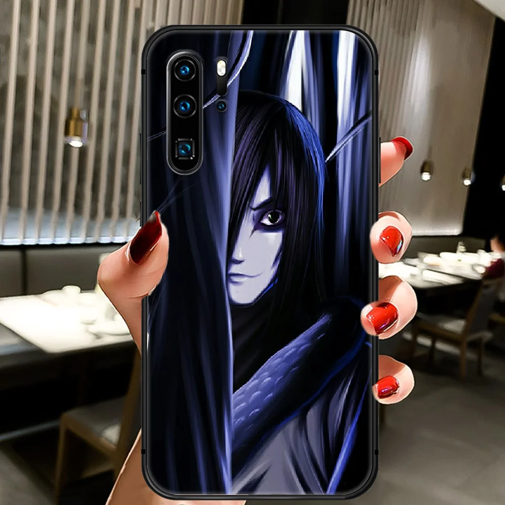 

Naruto Orochimaru Snake Anime Phone Case Cover Hull For Huawei P8 P9 P10 P20 P30 P40 Lite Pro Plus Smart Z 2019 black Hoesjes