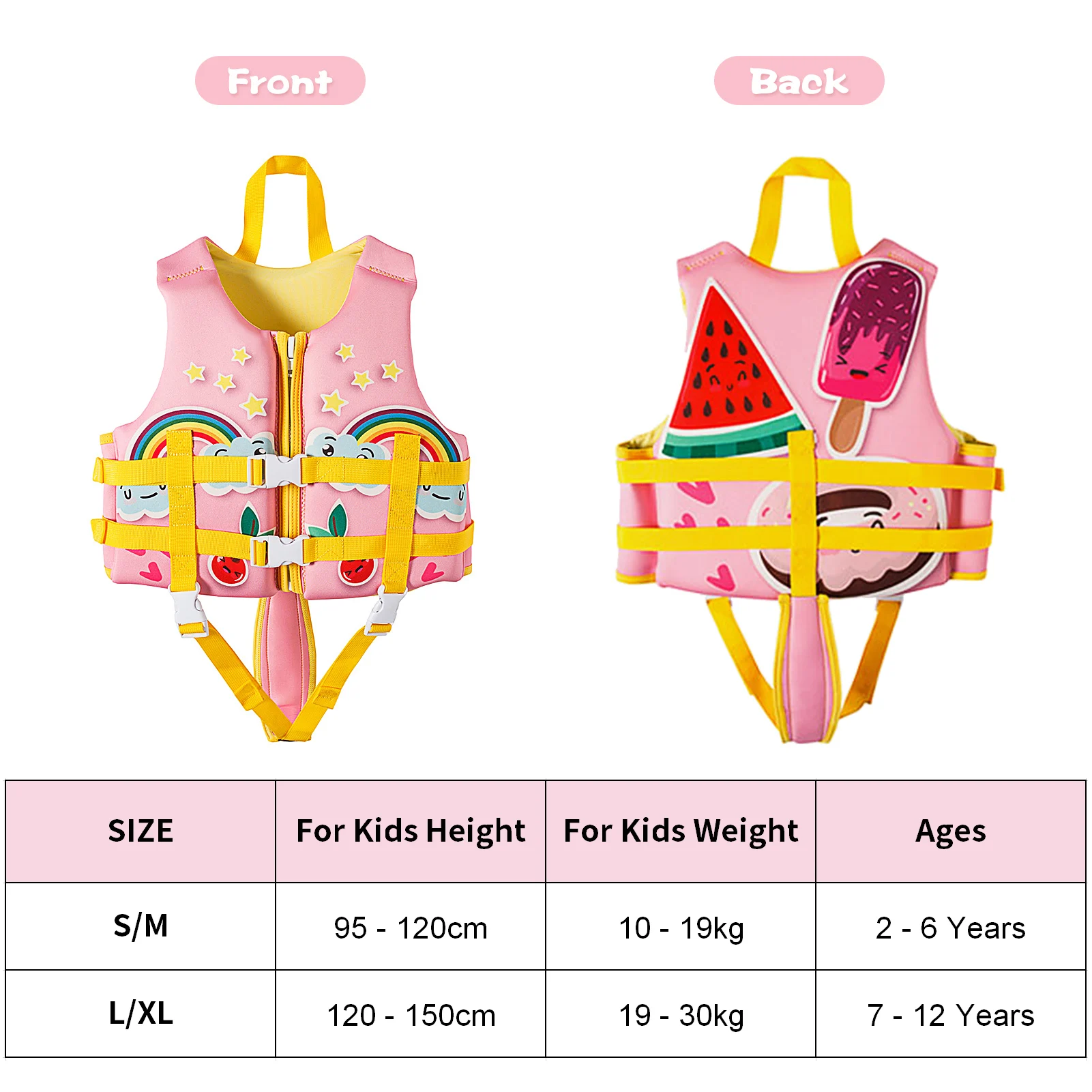 

Water Sports Swimming Kids Life Vest Swim Jacket Training Flotation Swimsuit Buoyancy Swimwear For Boys Girls Children