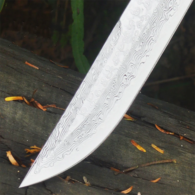 Бесплатная доставка кухонный нож из дамасской стали тактический для кемпинга