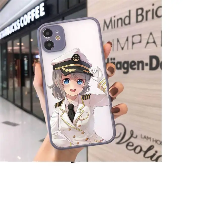 

Fashion anime police girl Phone Cases Matte Transparent for iPhone 7 8 11 12 s mini pro X XS XR MAX Plus cover funda