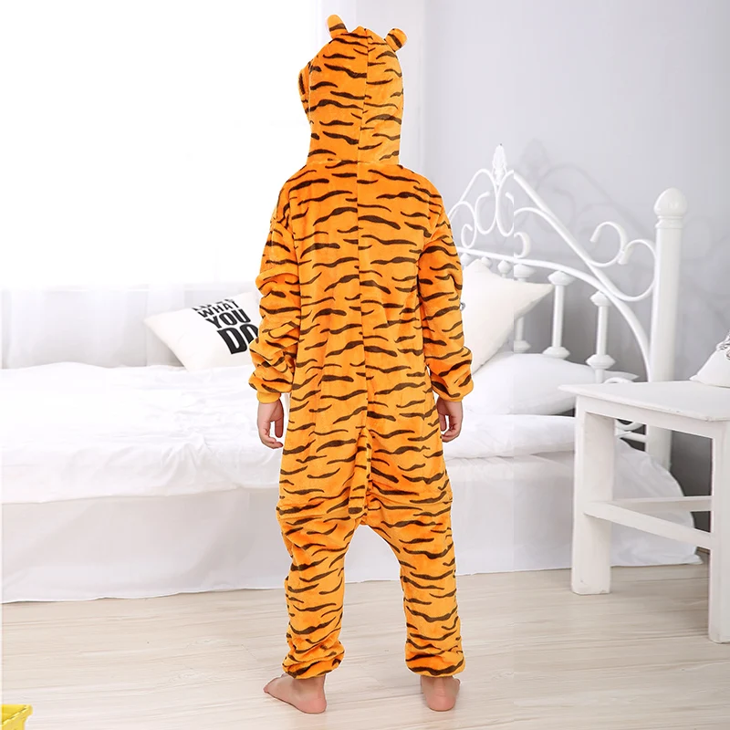 KIGUCOS/детская зимняя теплая Симпатичная пижама в форме тигра с милым рисунком