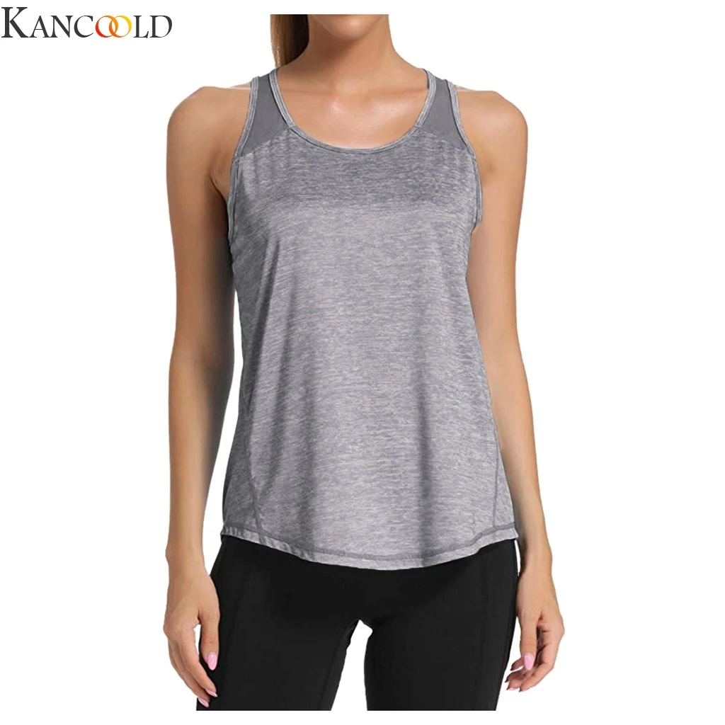 Женская спортивная рубашка майка без рукавов для фитнеса Быстросохнущий жилет