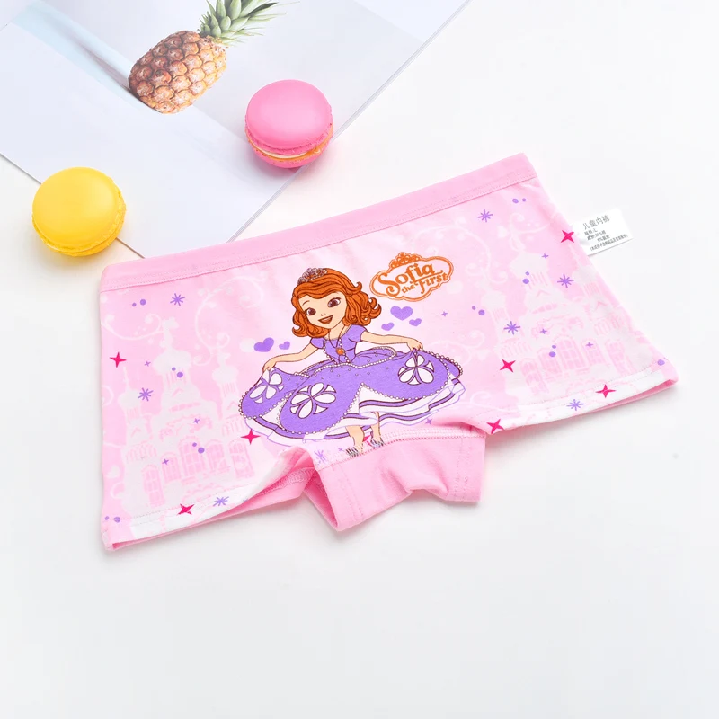 4 шт./лот новое хлопковое нижнее белье с плоским углом принцессы для девочек