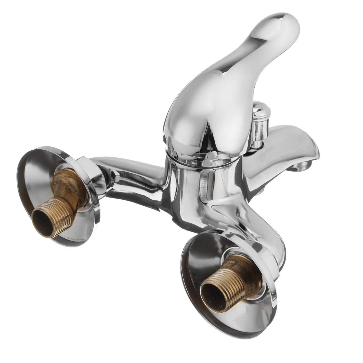 xueqin chrome polished wall mounted faucet mixer tap bath tub valve shower faucets bathroom single handle cold and hot water free global shipping