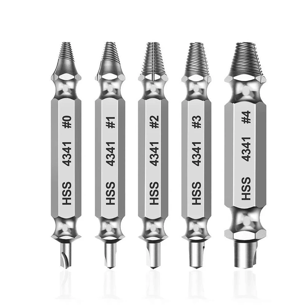HSS 4341 5 шт. инструмент для удаления поврежденных винтов с нарезкой на обоих концах