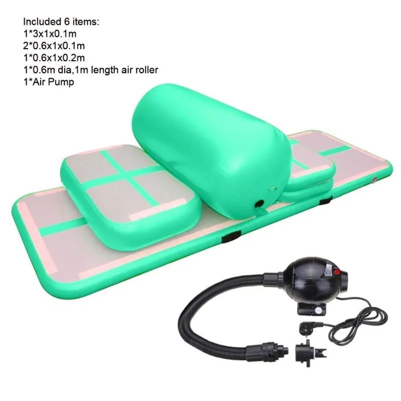 Free Shipping A Set (4 Airtrack+1 Roller+1 Pump) Inflatable Tumbling Mat Airtrack Training For Home Use Sealed Air Track | Игрушки и