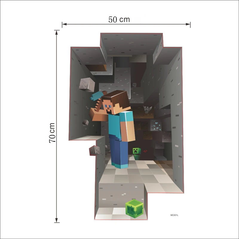 3D мультфильм Стива настенные наклейки для украшения дома аксессуары детские подарки настенные наклейки для детской комнаты - Цвет: PAMC001S(50X70CM)