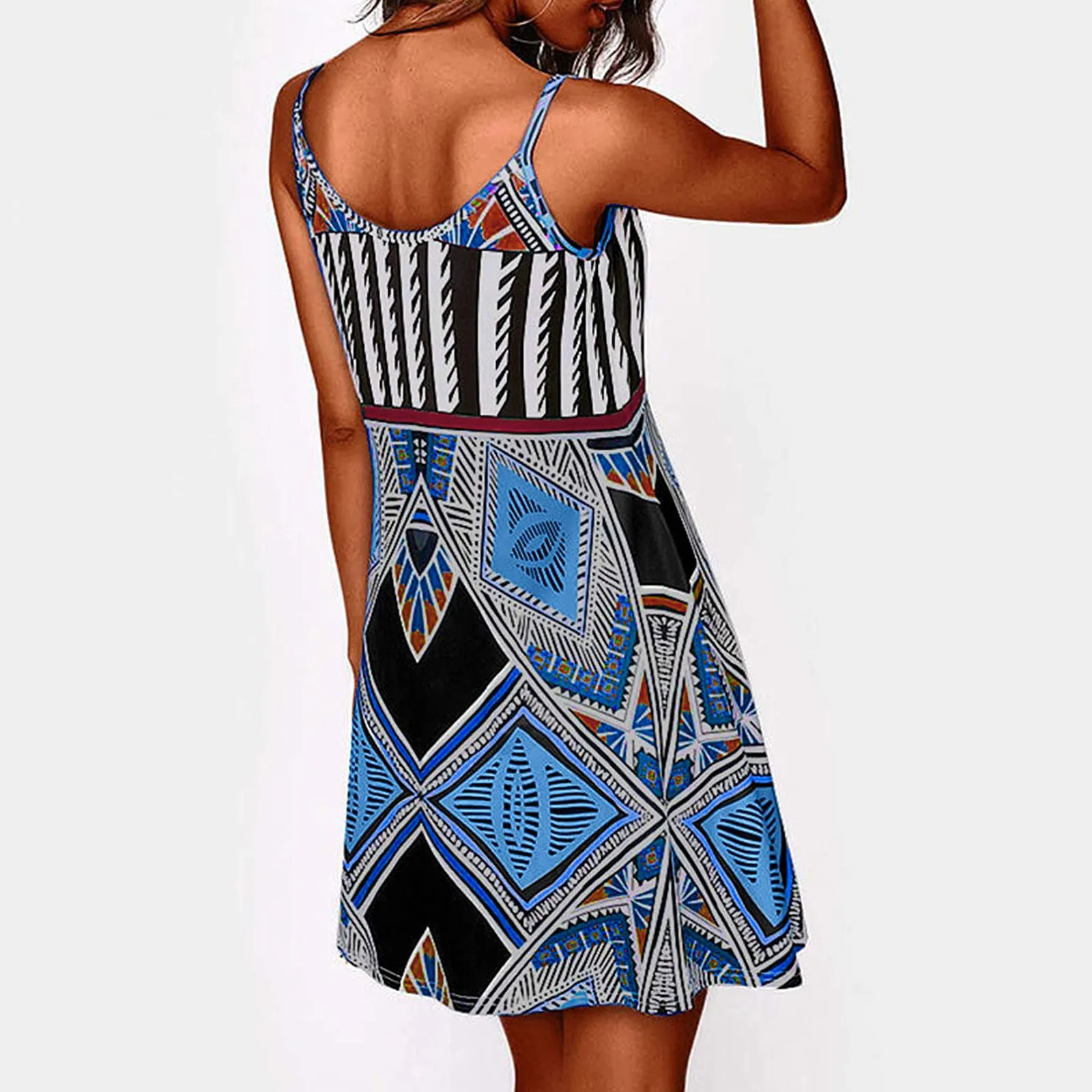 

40# Floral Printed Strap Dress 2021 Vintage Sleeveless Mini Dress Woman A Line Summer Dress 2021 Oversized Harajuku Dresses