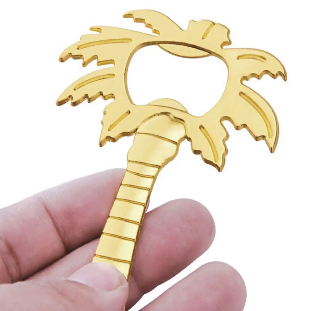 

5pcs Bottle Opener Beer Drink Bottle Openers Coconut Tree Shape Gold Coconut Beer Bottle Opener Supplies
