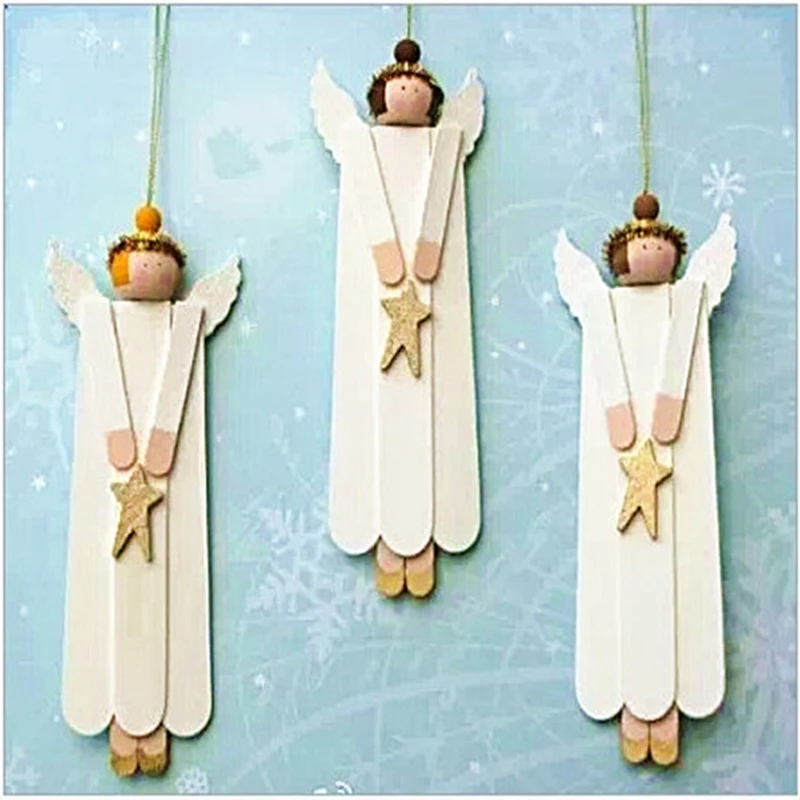 50 шт./упак. деревянные поделки искусство Детский Набор для творчества ручная