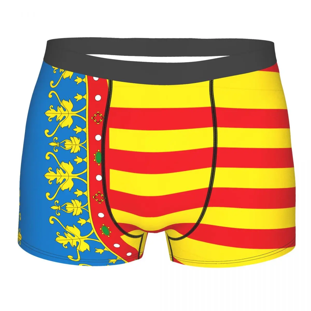 

Flag Of The Valencian Community (2x3) Men's Boxer Briefs Flags of the autonomous communities Novelty Men's boxer leggings