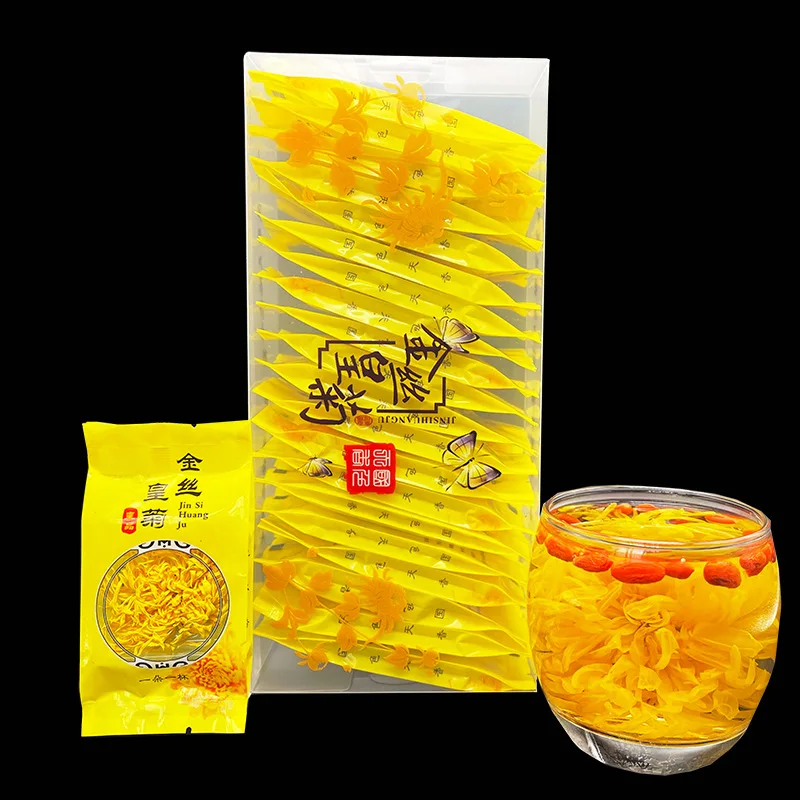 

Jinsi Huangju упаковано отдельно в большую коробку с хризантемами JuHua
