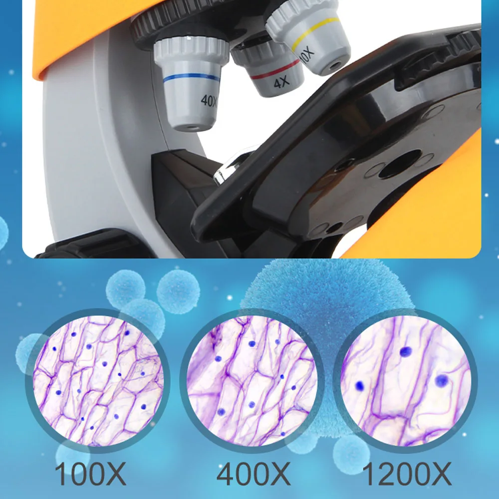 Детский микроскоп с высоким разрешением детский набор игрушек светодиодный