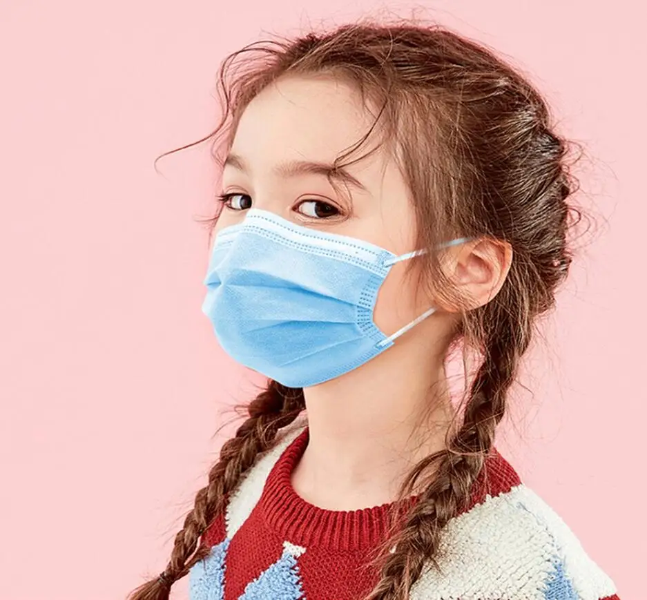 

100/200/300/400/500pcs disposable mask 3 layer mask non-woven mask ear hook children mask fast delivery