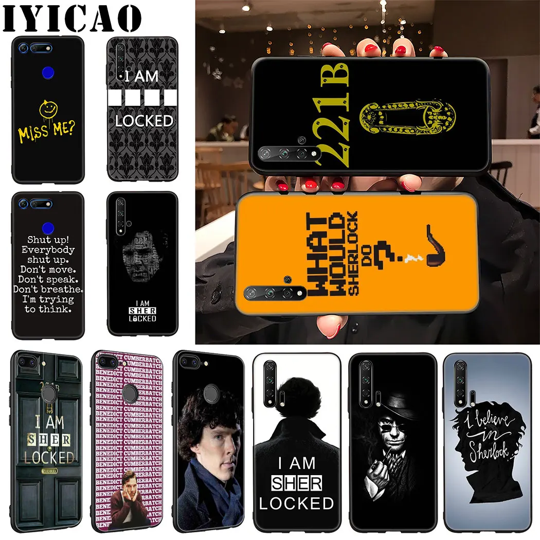 Мягкий чехол IYICAO Sherlock Benedict для телефона Huawei Honor 9X 20 Pro 7A 7C 7X 8 9 10 Lite 8X 8C Note View