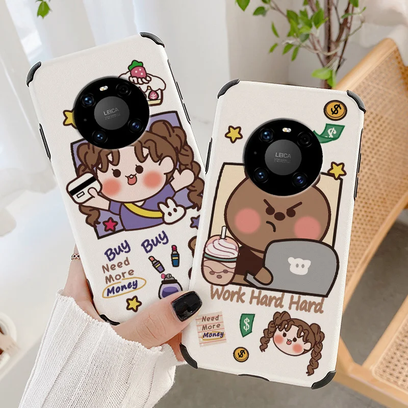 

Cute Little Girl Phone Case For Huawei Mate 40 40Pro 40Lite Pro Lite Liquid Silicone Cover