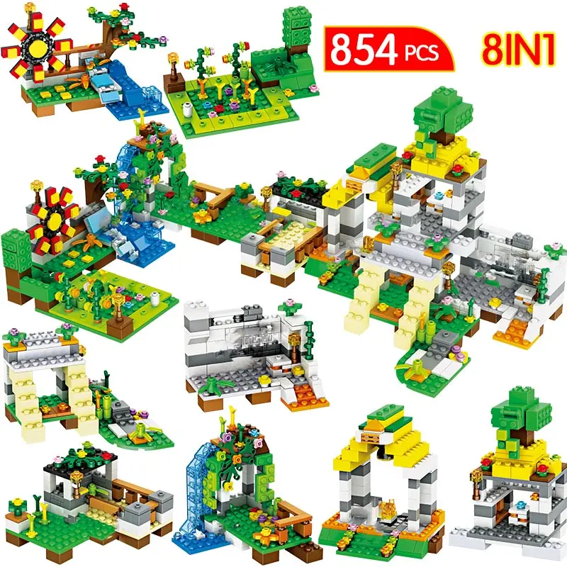 854 шт. мое мировое Строительство Блоки Legoingly Деревенская ферма город кирпичи