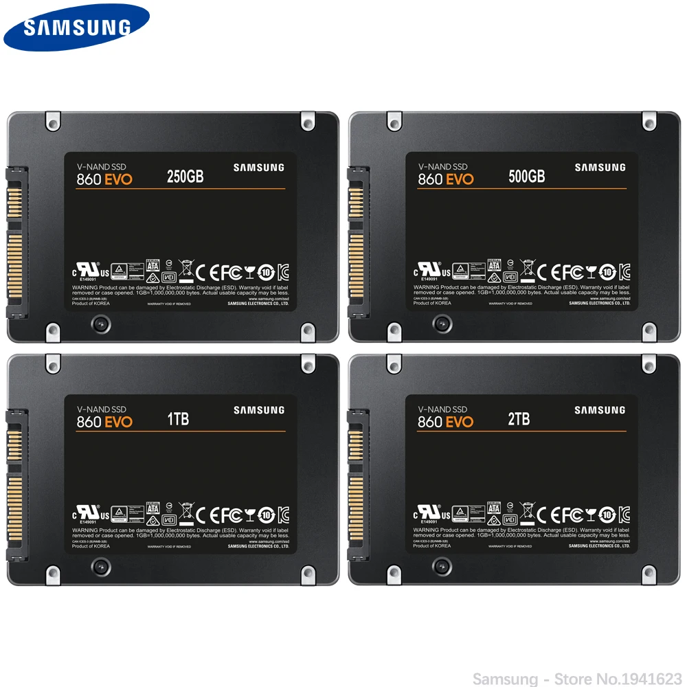 Samsung 860EVO Внутренний твердотельный накопитель 250 ГБ 500 1 ТБ 2 HDD жесткий диск HD SATA 3 5