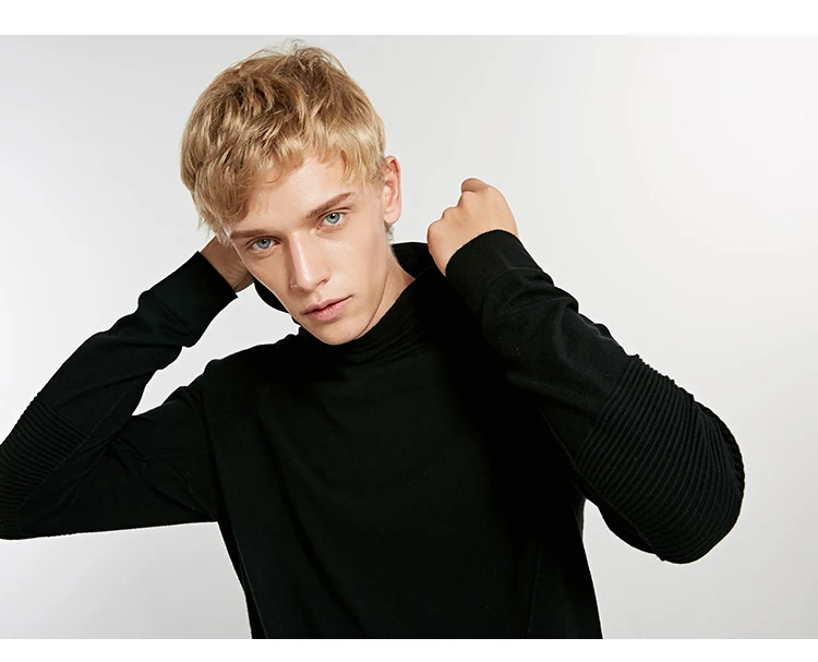 JackJones зимний мужской удобный хлопковый и кашемировый Повседневный свитер с капюшоном Топ 218424508