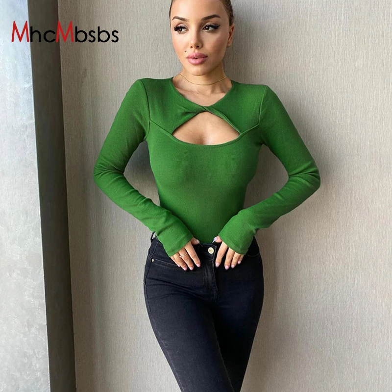 

Женские облегающие боди с круглым вырезом и длинным рукавом, соблазнительный слитный комбинезон с вырезами, модные комбинезоны в стиле Хар...