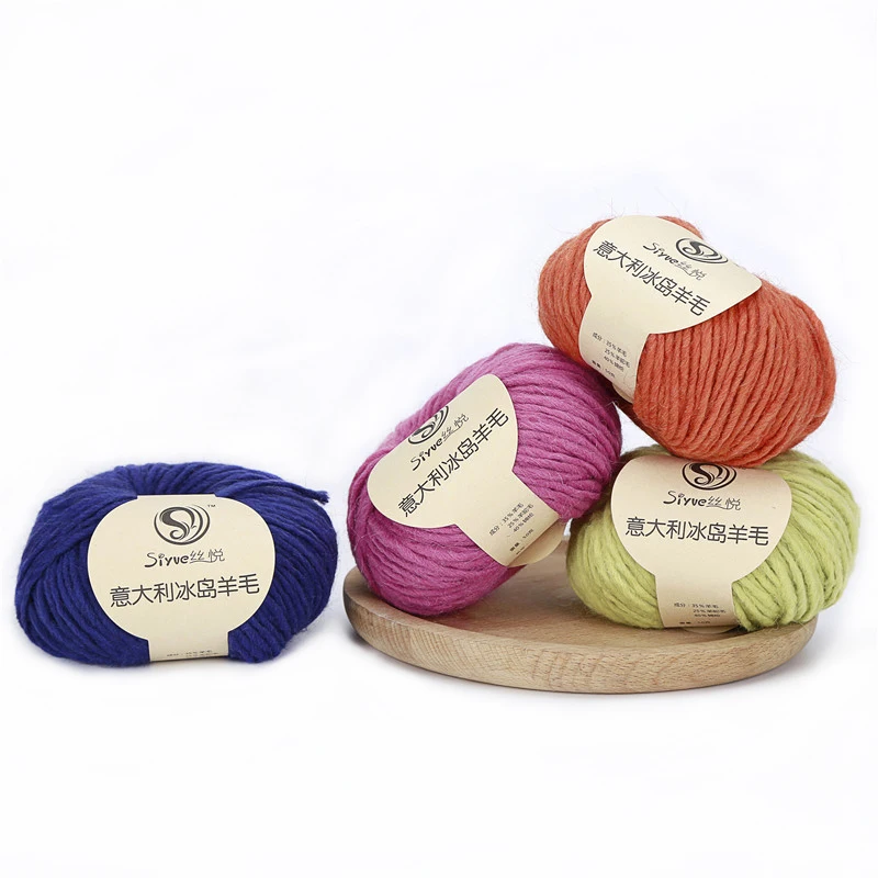 Гладкая Толстая шерстяная пряжа верблюжья Альпака вязание крючком свитер носки