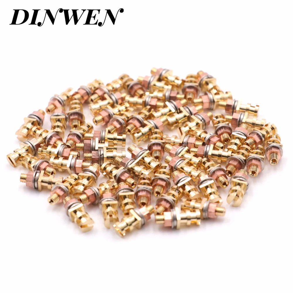 Позолоченный обработанный латунный наконечник клеммный для Hi Fi турельная плата
