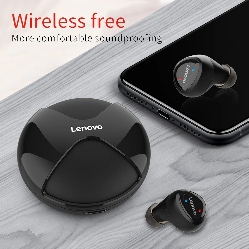 Lenovo Bluetooth наушники R1 TWS True беспроводные наушники HIFI Двойные стерео музыкальные спортивные наушники с микрофоном для iphone Android