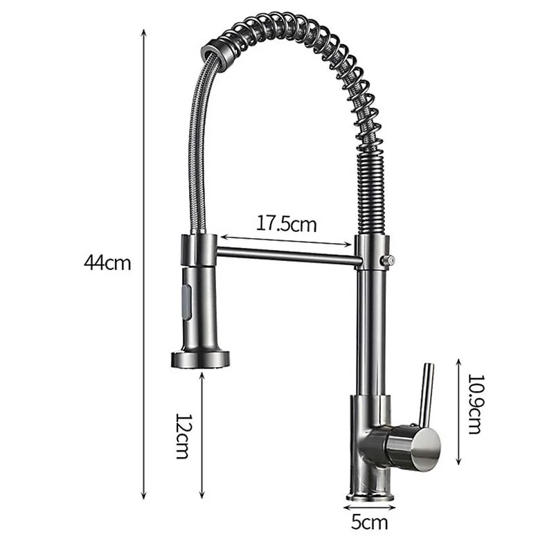 Смесители для горячей и холодной кухни щетка из латуни никель вращение на 360