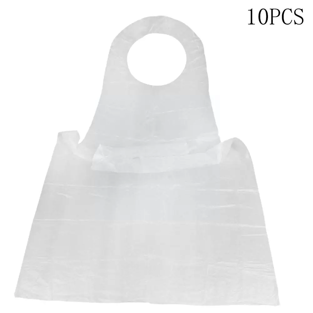

10 шт./компл. одноразовый чистящий фартук, прозрачный кухонный пластиковый фартук и устойчивый к образованию масла Водонепроницаемый Фартук...