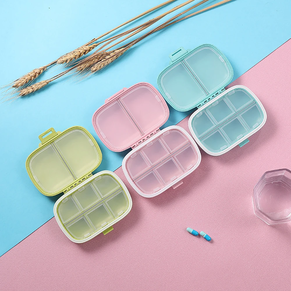 8 ячеек коробка для таблеток держатель лекарств пшеничной соломы бутылка печени