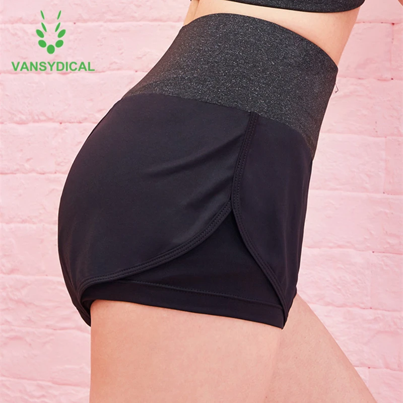 Vansydical женские спортивные шорты для йоги дышащие быстросохнущие фитнеса