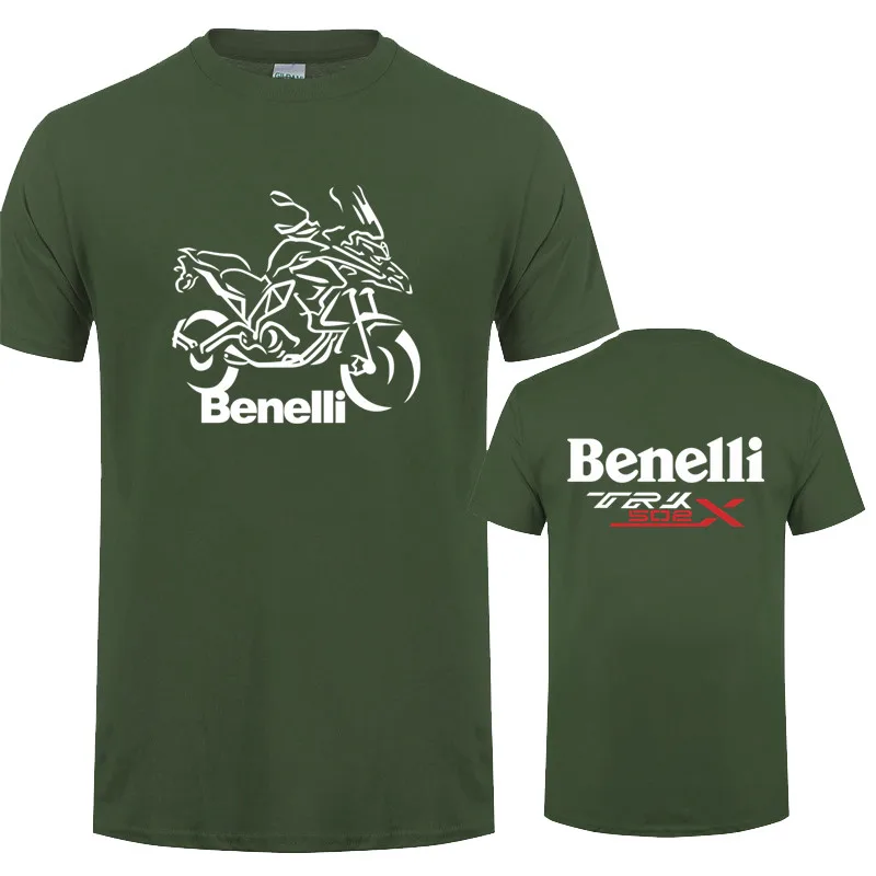 

2021 New Benelli TRK 502X Men Tshirt Fashion Summer Cotton O-neck Mans T Shirts Tops