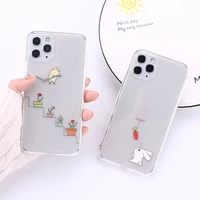 fashion funny lovely cat cartoon transparent phone case for iphone 12 mini 11 pro xr xs max 6s 8 7 plus soft capas fundas