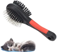 fast professional double sided pin bristle brush for dogs dirt short medium or long hair durable slider storage bag